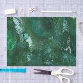 Papier Mousseline Argent brillant et marbre vert d'émeraude de (Artisanat)