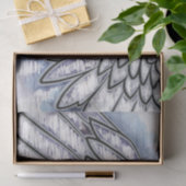 Papier Mousseline Argent d'aile d'ange (Cadeau)