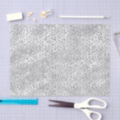 Papier Mousseline Argent gris Faux Parties scintillant Cheetah Spots (Artisanat)