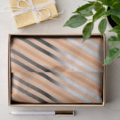 Papier Mousseline Argent, Pêche, Corail Diagonal Papier Tissu (Cadeau)