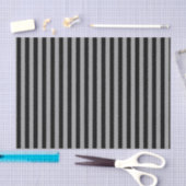 Papier Mousseline Argent vertical et rayures noires (Artisanat)