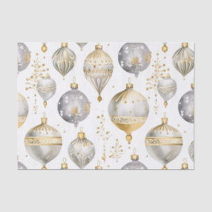 Papier Mousseline Argent vintage Noir ornements de Noël