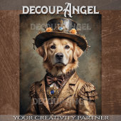 Papier Mousseline Aristocratique Golden Retriever - Découpage