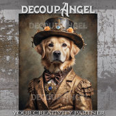 Papier Mousseline Aristocratique Golden Retriever - Découpage
