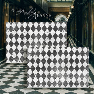 Papier Mousseline Arlequin Ephemera Noir n Blanc Bois Découpage