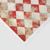 Papier Mousseline Arlequin rouge et blanc (Détail)
