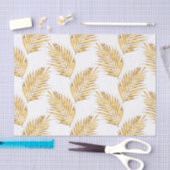 Papier Mousseline Armature de palme d'aquarelle or (Artisanat)