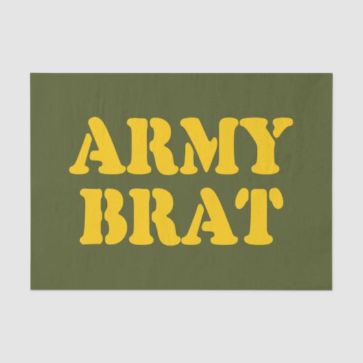 PAPIER MOUSSELINE ARMÉE BRAT (Recto)