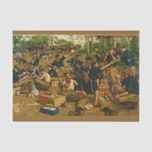Papier Mousseline Armée, première peinture vintage à Noël