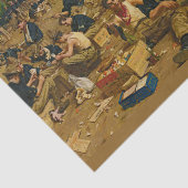 Papier Mousseline Armée, première peinture vintage à Noël (Détail)