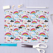 Papier Mousseline Arrière - plan adolescent de crâne d'arc-en-ciel (Artisanat)