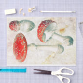 Papier Mousseline Arrière - plan affligé de champignon rouge morel (Artisanat)