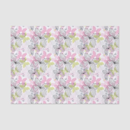 Papier Mousseline Arrière - plan avec le papillon (Recto)