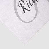 Papier Mousseline Arrière - plan blanc avec monogramme  (Détail)