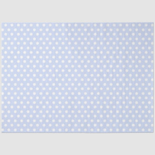 Papier Mousseline Arrière - plan bleu clair avec Pois blancs