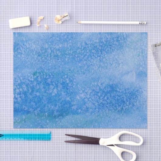 Papier Mousseline Arrière - plan bleu d'aquarelle (Artisanat)