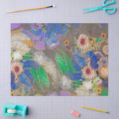 Papier Mousseline Arrière - plan de fleurs abstrait d'Odilon Redon. (Artisanat)