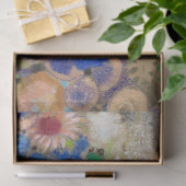 Papier Mousseline Arrière - plan de fleurs abstrait d'Odilon Redon. (Cadeau)