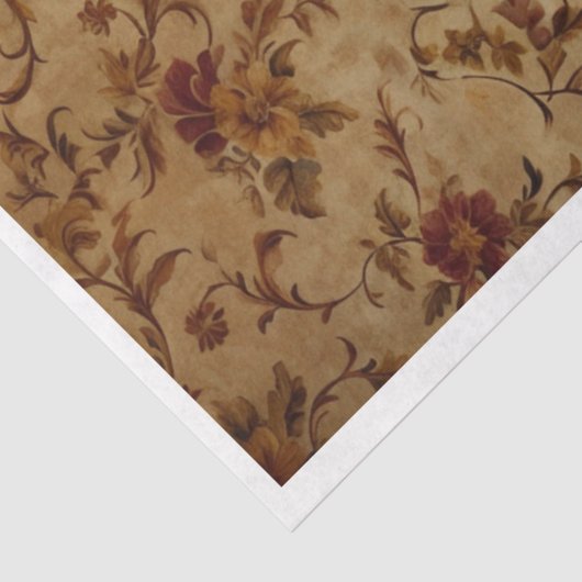 Papier Mousseline Arrière - plan de fleurs d'automne (Détail)