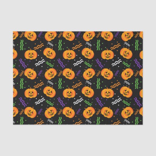 Papier Mousseline Arrière - plan de Jack-o'lanternes (Recto)