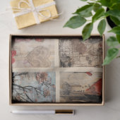 Papier Mousseline Arrière - plan de médias mixtes romantique (Cadeau)