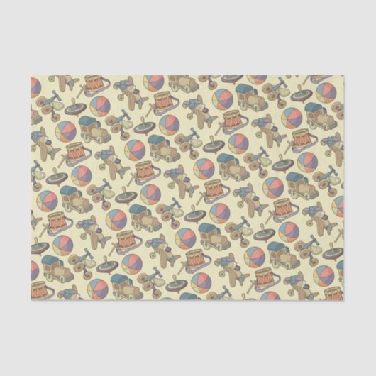 Papier Mousseline Arrière - plan des icônes de jouets (Recto)