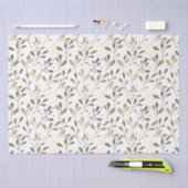 Papier Mousseline Arrière - plan Motif de feuille de découpage Taupe (Artisanat)