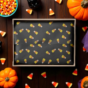 Papier Mousseline Arrière - plan noir d'Halloween avec motif de maïs