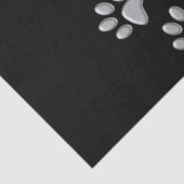 Papier Mousseline Arrière - plan noir Silver Dog Paws Motif d'impres (Détail)