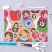 Papier Mousseline Arrière - plan russe d'illustration de poupée (Artisanat)