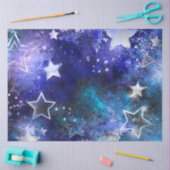 Papier Mousseline Arrière - plan spatial avec étoiles (Artisanat)