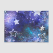 Papier Mousseline Arrière - plan spatial avec étoiles (Recto)