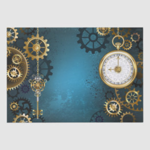 Papier Mousseline Arrière - plan turquoise à vapeur avec Gears