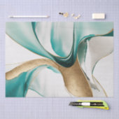 Papier Mousseline Arrière - plan Zen Abstrait Gold Zeal Green Decoup (Artisanat)