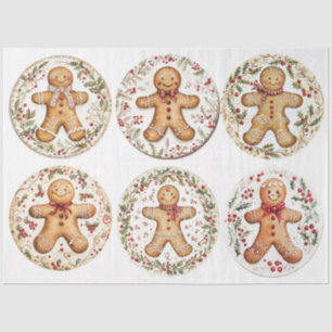 Papier Mousseline Arrondies de Noël Gingerman
