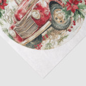 Papier Mousseline Arrondis de camions Vintages de Noël (Détail)