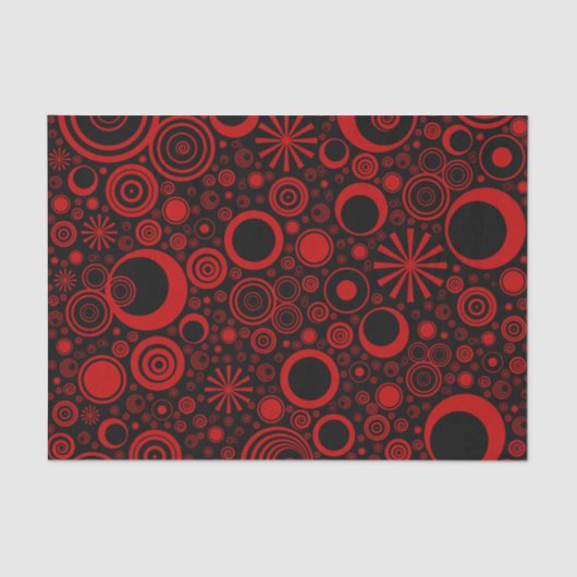 Papier Mousseline ARRONDISSEMENT-Rouge-Noir-TISSU PAPIER (Recto)