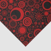 Papier Mousseline ARRONDISSEMENT-Rouge-Noir-TISSU PAPIER (Détail)