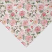 Papier Mousseline Arrose Romantique Rose Fleurs de Mariée (Détail)