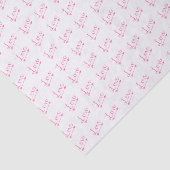 Papier Mousseline Arrow d'amour rose et blanc Saint Valentin (Détail)