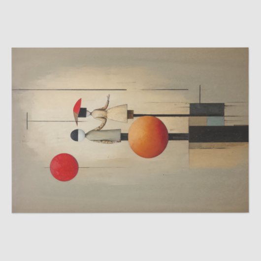 Papier Mousseline Art Abstrait avec couple - découpage - (Recto)