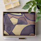 Papier Mousseline Art abstrait de chat marron beige (Cadeau)