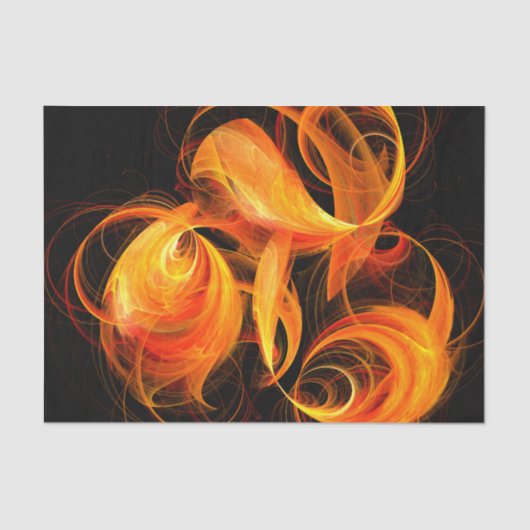 Papier Mousseline Art Abstrait Fireball (Recto)