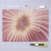 Papier Mousseline Art Abstrait Fractal Fleur & Tons de Bourgogne (Artisanat)