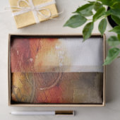 Papier Mousseline Art abstrait moderne blanc orange rouge-brun (Cadeau)