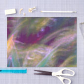 Papier Mousseline Art Abstrait Pink Green Chic Colorant (Artisanat)