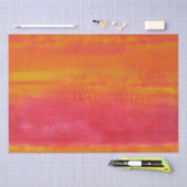 Papier Mousseline Art Abstrait rose et jaune élégant (Artisanat)