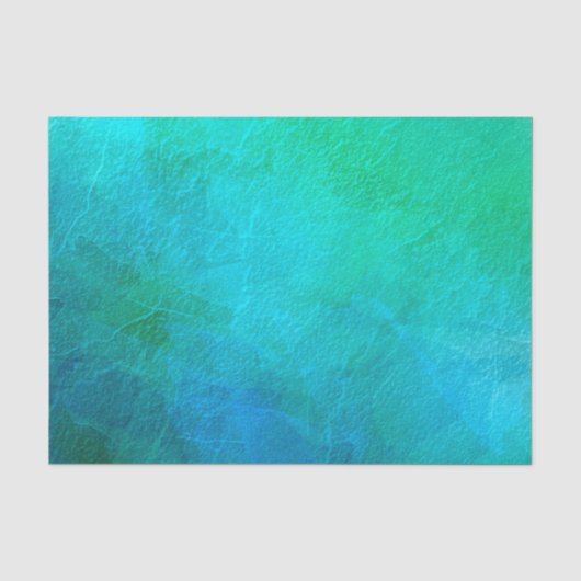 Papier Mousseline Art abstrait turquoise et vert (Recto)