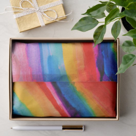 Papier Mousseline Art arc-en-ciel (Cadeau)
