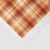 Papier Mousseline Art Artisanat Chute Thème Orange Brown Plaid Motif (Détail)